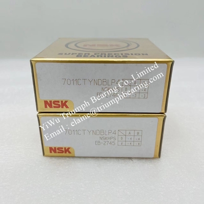 NSK roulement à billes de contact angulaire de précision 7011CTYNDBLP4 NSK (Un jeu de 2 pièces, dos à dos)