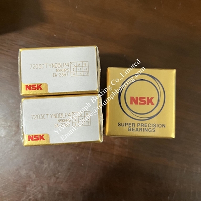 Le roulement à billes angulaire de contact NSK haute précision 7203CTYNDBLP4